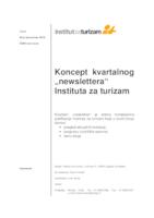 Koncept kvartalnog "newslettera" Instituta za turizam