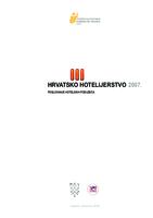 Hrvatsko hotelijerstvo 2007 : poslovanje hotelskih poduzeća