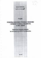 Potrošnja inozemnih putnika u Hrvatskoj i domaćih putnika u inozemstvu u 2000. godini : kontrolno brojanje prometa na cestovnim graničnim prijelazima.