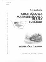 Sažetak Strateškoga marketinškoga plana turizma Zagrebačke županije
