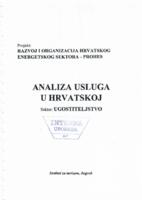 Analiza usluga u Hrvatskoj : sektor Ugostiteljstvo