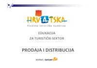 prikaz prve stranice dokumenta Obrazovanje djelatnika sustava Hrvatske turističke zajednice i ostalih sudionika javnog i privatnog turističkog sektora - Marketing u turističkoj industriji, Modul 1: Prodaja i distribucija