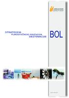 prikaz prve stranice dokumenta Strategija turističkog razvoja destinacije Bol