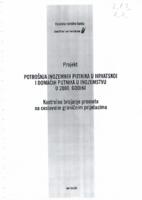 prikaz prve stranice dokumenta Potrošnja inozemnih putnika u Hrvatskoj i domaćih putnika u inozemstvu u 2000. godini : kontrolno brojanje prometa na cestovnim graničnim prijelazima.