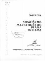 prikaz prve stranice dokumenta Sažetak strateškog marketinškog plana turizma Krapinsko-zagorske županije