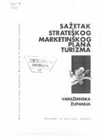 prikaz prve stranice dokumenta Sažetak Strateškog marketinškog plana turizma Varaždinske županije