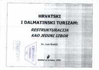 prikaz prve stranice dokumenta Dalmatinski turizam: restrukturacija kao jedini izbor ~ prezentacija