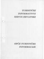 prikaz prve stranice dokumenta Turistički informativni servis Hrvatske - opće turističke informacije