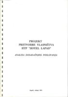 prikaz prve stranice dokumenta Projekt pretvorbe vlasništva HTP 'Hoteli Lapad'