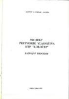 prikaz prve stranice dokumenta Projekt pretvorbe vlasništva HTP 'Koločep' : razvojni program
