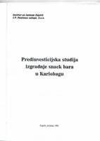 prikaz prve stranice dokumenta Predinvesticijska studija izgradnje snack bara u Karlobagu