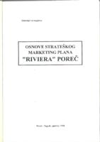 prikaz prve stranice dokumenta Osnove strateškog marketing plana 'Riviera', Poreč