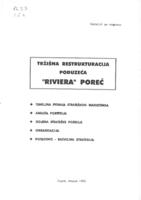 prikaz prve stranice dokumenta Tržišna restrukturacija poduzeća 'Riviera' Poreč : materijal za raspravu